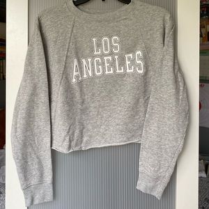 “Los Angeles” crew neck crop top sweater